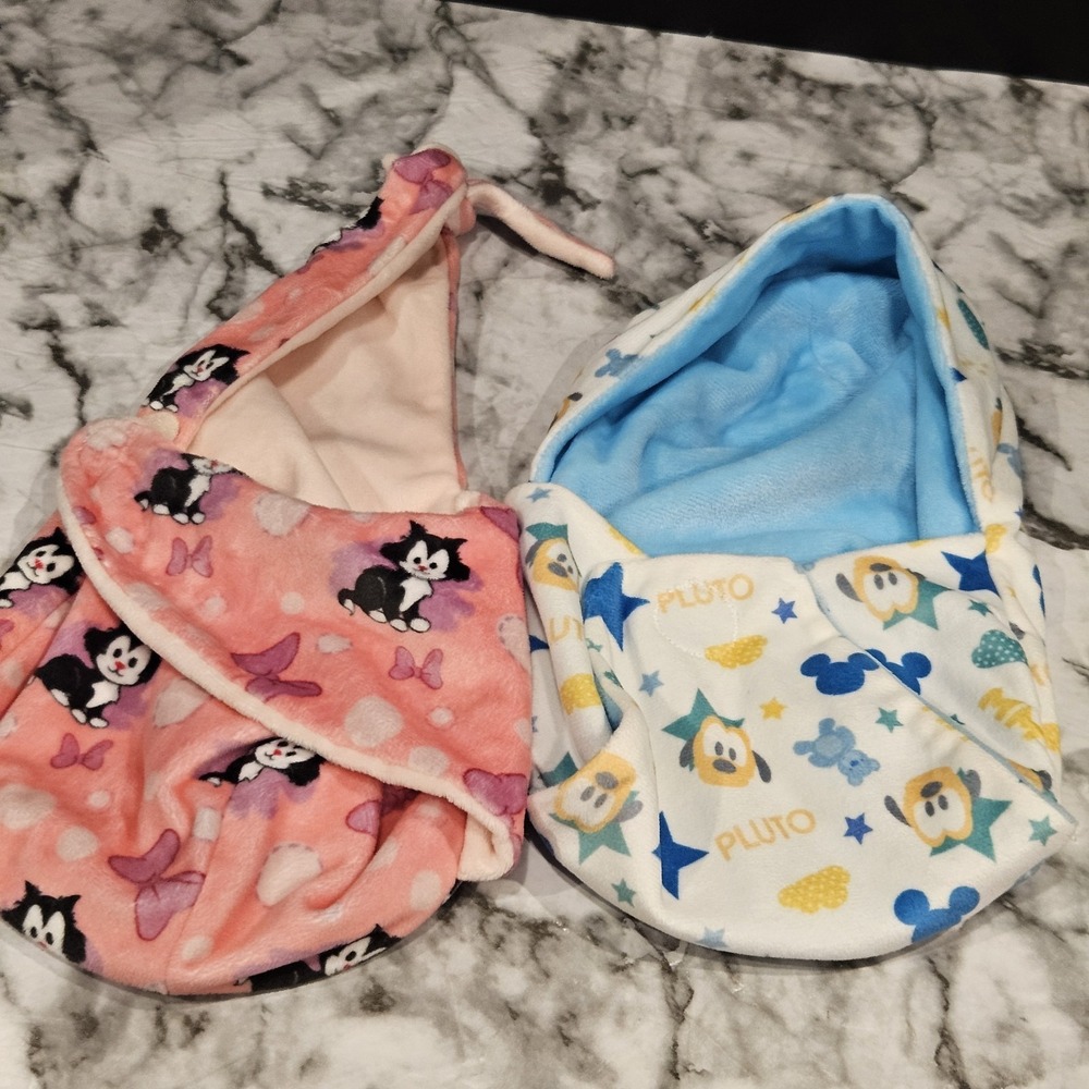Disney Plush Replacement Swaddles – Pluto & Figaro (Stuffed Animal Accessories)